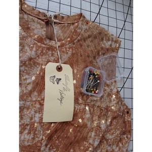 Here's a dress I repaired for BFY Vintage - it's a glamorous mini-dress now!