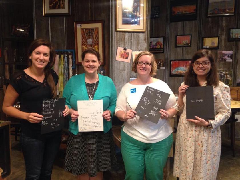 The calligraphy all stars from the Sept. 22 class!