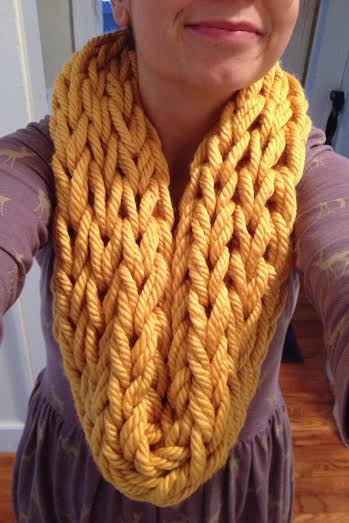kt arm knit scarf